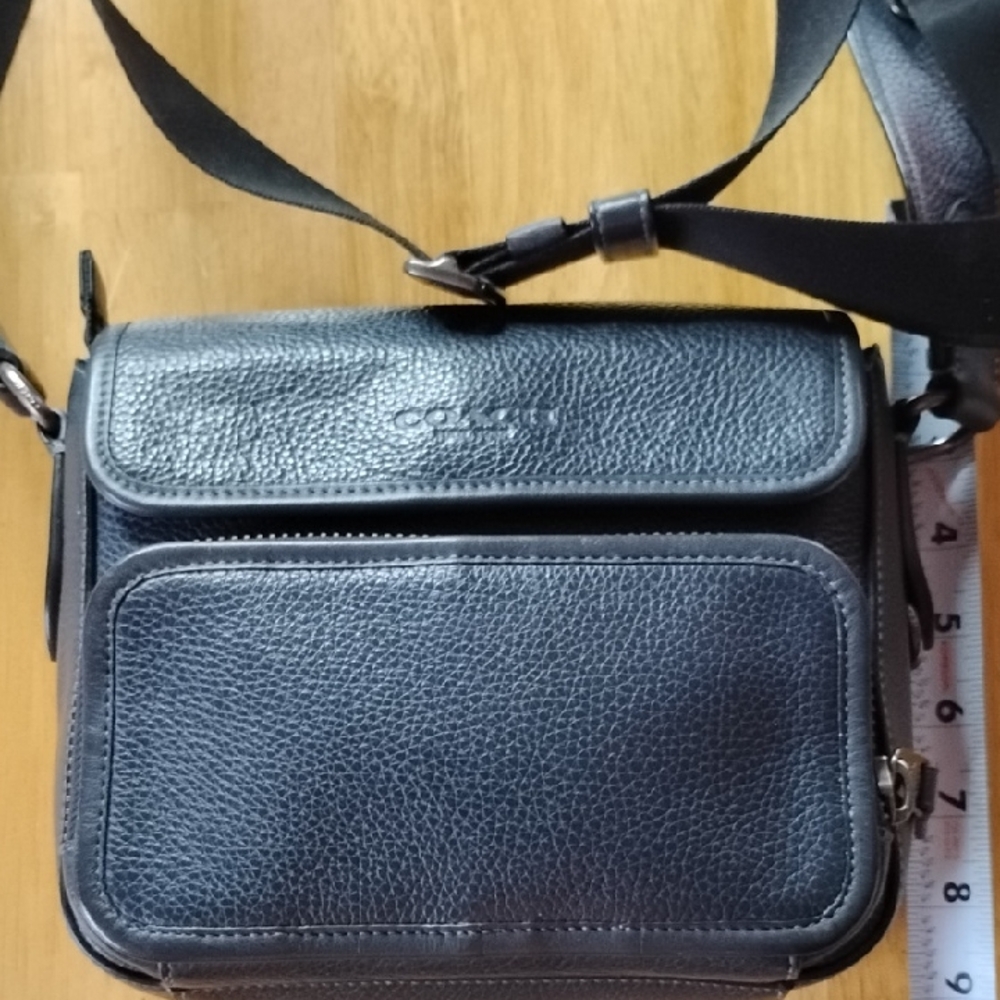 Coach Sullivan Flap Crossbody Bag Blue Leather